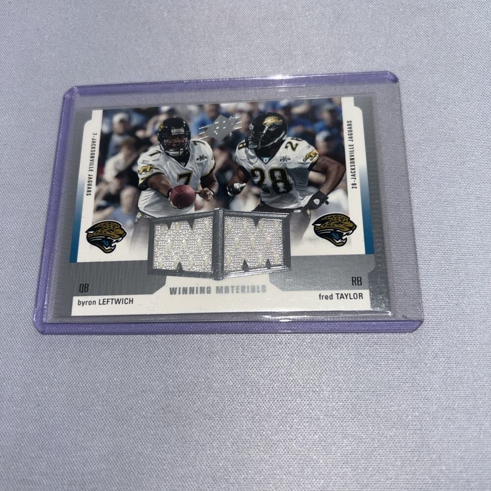 2005 SPx #WM-LT Byron Leftwich / Fred Taylor Dual Relic Jacksonville Jaguars
